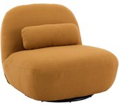 Silla giratoria 360 borreguito texturizada, spino, mostaza, 85x85x75 cm