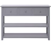 Aparador | aparador de comedor | armario de cocina madera maciza de paulownia gris 108x30x76 cm cfw95454