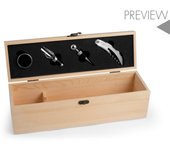 H&h caja portabotellas de madera natural 5 piezas somelier