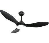 Ventilador de techo karma negro led dimable motor dc, temporizador, 120cm. akunadecor