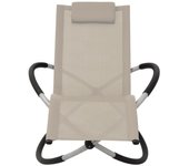 Tumbona de jardín | tumbona de exterior | silla geométrica de jardín acero color crema cfw599121