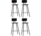 Vidaxl taburetes de cocina 4 unidades madera maciza reciclada
