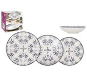 Set de vajilla la mediterránea tesa porcelana 12 piezas
