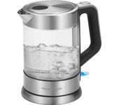 Hervidor de agua eléctrico con jarra de cristal, capacidad de 1,5 litros, sin bpa, inalámbrico, proficook, , 2200, wks1107