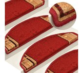 Alfombrillas de escalera autoadhesivas 10 uds | alfombras de escalera | tapetes de escalera rojo 65x21x4 cm cfw310778