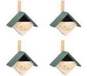 Cajas nido 4 piezas 24x16x30 cm madera de abeto