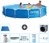 Paquete de piscina - intex - alrededor - 366x366x76 cm + accesorios a1790