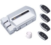 Cerradura invisible plata con alarma de 120db 4 mandos