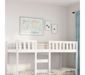 Vidaxl cama para niños sin colchón madera maciza pino blanca 80x200 cm