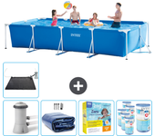 Paquete de piscina - intex - rectángulo - 450x220x84 cm + accesorios cb25