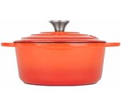 Cocotte hierro esmalte naranja 4,8l lt012