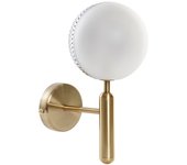 Lámpara de pared dkd home decor cristal dorado metal 220 v 50 w (15 x 15 x 30 cm)