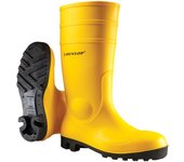 Bota de seguridad pvc work-its dunlop amarillo s5 39