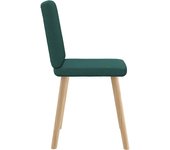 Pack 2 uds sillas de comedor | silla de cocina tela verde oscuro cfw53672