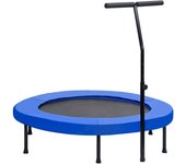 Cama elástica fitness con asa y almohadilla de seguridad 122 cm