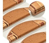 Alfombrillas de escalera autoadhesivas 5 uds | alfombras de escalera | tapetes de escalera beige 65x21x4 cm cfw310778