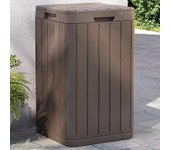 Maison exclusive - cubo de basura de exterior pp marrón 38x38x65 cm
