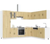 Juego de gabinetes de cocina de 14 piezas de madera de ingeniería kalmar