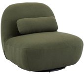 Silla giratoria 360 borreguito texturizada, spino, kaki oscuro, 85x85x75 cm