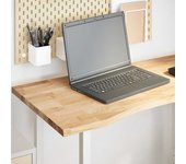 Tablero de escritorio rectangular de madera maciza de roble sin tratar