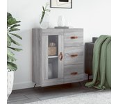 Aparador | aparador de comedor | armario de cocina de madera de ingeniería gris sonoma 69,5x34x90 cm cfw29621