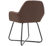 Pack 2 uds sillas de comedor | silla de cocina giratorias tela marrón cfw87684