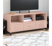 Maison exclusive - mueble de tv acero rosa 100,5x39x43,5 cm