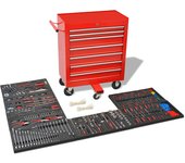 Maison exclusive - carrito de herramientas 1125 herramientas acero rojo