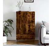 Aparador alto | aparador de comedor | armario de cocina madera de ingeniería roble ahumado 69,5x31x115 cm cfw48422