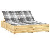 Maison exclusive - tumbona doble y cojines madera de pino impregnada