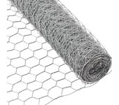 Alambre de gallinero 10/25m, alambre de malla hexagonal para pajarera luz de malla: 27 mm - altura: 50cm x 10m