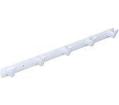Perchero de pared perchero moderno y elegante con 5 ganchos para baño sala de estar blanco