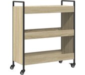 Carrito de cocina madera de ingeniería roble sonoma 70x30x82 cm