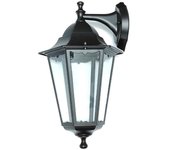 Farol de pared con 6 lados y soporte alto blanco