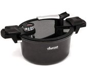 Olla con tapa de cristal amercook negra 5 l