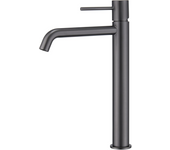 Mice - grifo monomando de lavabo caño alto fabricado en latón - griferia de baño diseño alto para lavabos color black gun metal