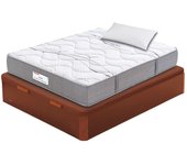 Pack colchón flex multielastic vela flex 105x200 + canape abatible madera 19 cerezo + almohada