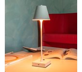 Lámpara de mesa led luz regulable de 3000k a 6500k lámpara táctil usb batería recargable mesas de centro inalámbricas bar restaurante color blanco