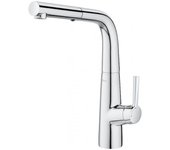 Mezclador cocina syra caño curvo recto giratorio extraíble 2 funciones cromo - roca