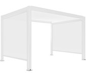Pérgola bioclimática motorizada e iluminada 3x4m y 2 toldo ( 2 stores 2,60 x 2,32 m ) - oviala