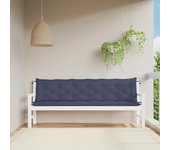 Cojines banco jardín 2 uds | cojín exterior tela oxford azul marino 200x50x7 cm cfw64142