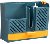 Escurridor de palillos, estante de almacenamiento de utensilios de cocina de plástico multiusos para organización ordenada de vajilla