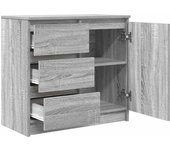 Aparador | aparador de comedor | armario de cocina con cajón gris sonoma 71x35x65 cm madera de ingeniería cfw69885