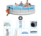 Paquete de piscina - intex - alrededor - 427x427x107 cm + accesorios a2704