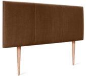 Dhome cabecero terciopelo alta gama modular con patas liso moderno cabezal tapizado cama lujo dormitorio acolchado (terciopelo marrón, 105cm)