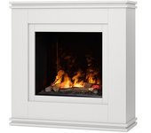 Vena - chimenea eléctrica de suelo con cassette 600 sin calefacción blanco mate