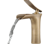 Grifo lavabo cascada, mezclador grifo de lavabo baño grifo monomando fregadero