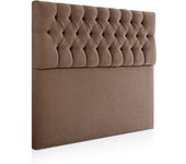 Cabecero copenhague tela cabecero de cama tapizado con capitoné para camas de 90 y 105 (115 x 120 cm) tela marron sueños zzz
