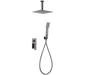 Conjunto ducha monomando empotrado catania black gun metal