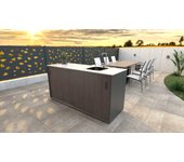 Elemento con fregadero a la derecha, decoración de madera - nogal americano, 1800 x 634 mm, altura: 935 mm